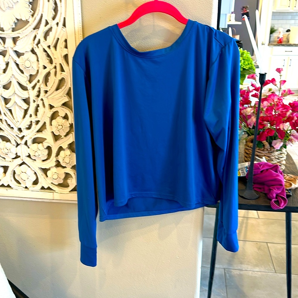Real Essentials Spandex Blue Top